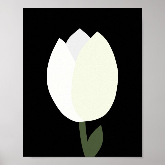 Tulip Black and White Poster (Framsidan)