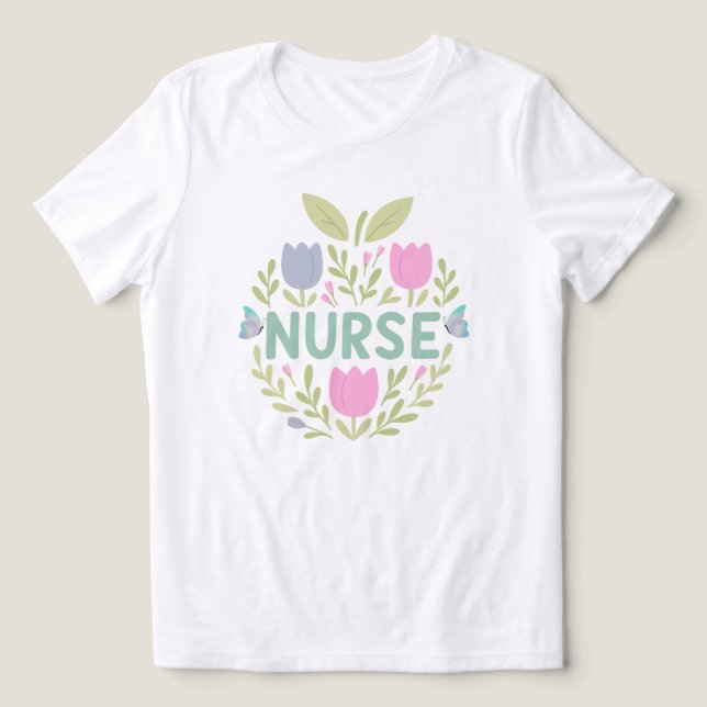 Tulip-Blommigt T Shirt (Design Framsida)
