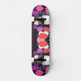 Tulip Bloom Skateboarddäck Mini Skateboard Bräda 18,5 Cm