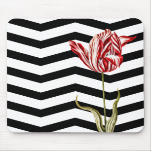 Tulip Botanical Chevron Rand Mönster Musmatta