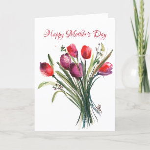 Tulip Bouquet Mors dag kort
