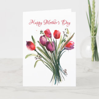 Tulip Bouquet Mors dag kort