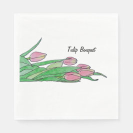Tulip Bouquet-sändare Pappersservett