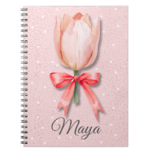 Tulip Coquette Anteckningsbok Namn | Pastell Färga