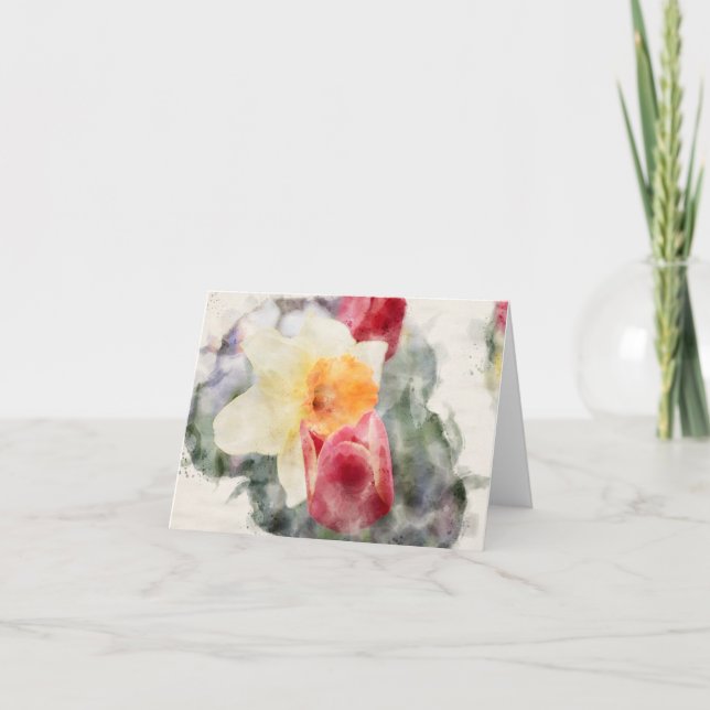 Tulip Daffodil Tack Kort (Framsida)