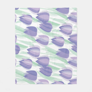 Tulip-design: blek violet blommigt. fleecefilt