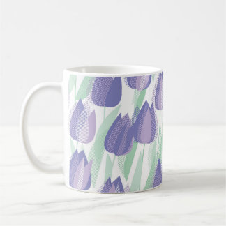 Tulip-design: blek violet blommigt. kaffemugg