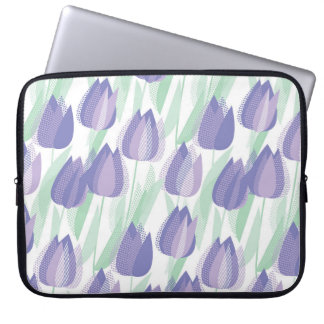 Tulip-design: blek violet blommigt. laptop fodral