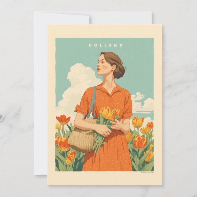 Tulip Dreams i Holland Inbjudningar (Framsida)