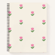 Tulip Dreams Notebook Cover 🌷 ✨ - Blommönster