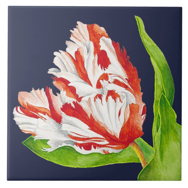 Tulip Estella Rijnveld på en keramik Tile Kakelplatta (Framsidan)