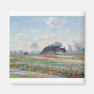 Tulip Fält i Sassenheim av Claude Monet Magnet