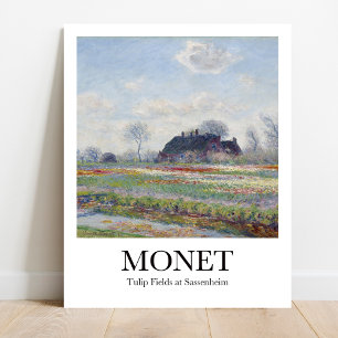 Tulip Fält i Sassenheim av Claude Monet Poster