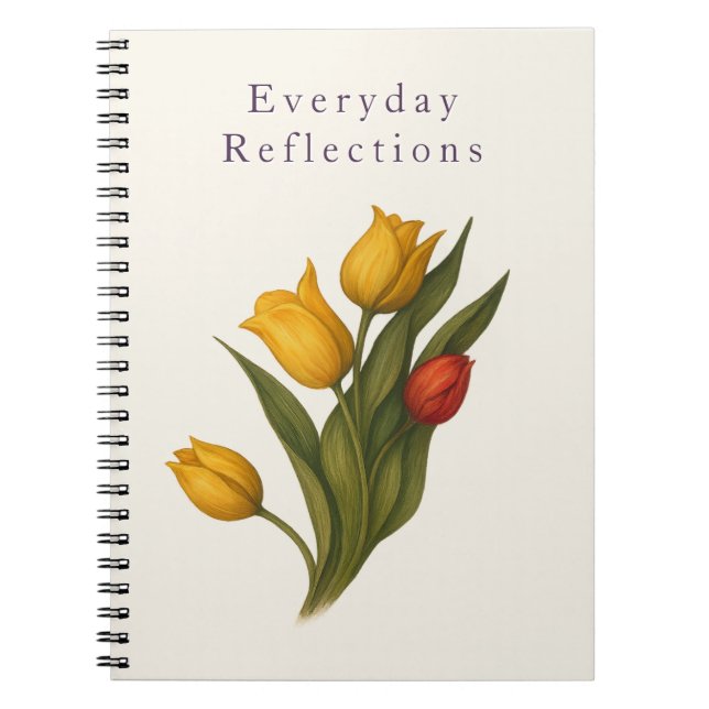 Tulip Floral Notebook | Everyday Reflections Anteckningsbok (Framsidan)