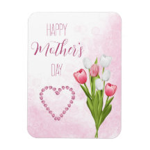 Tulip Flower Bouquet Lycklig Mors dag kort