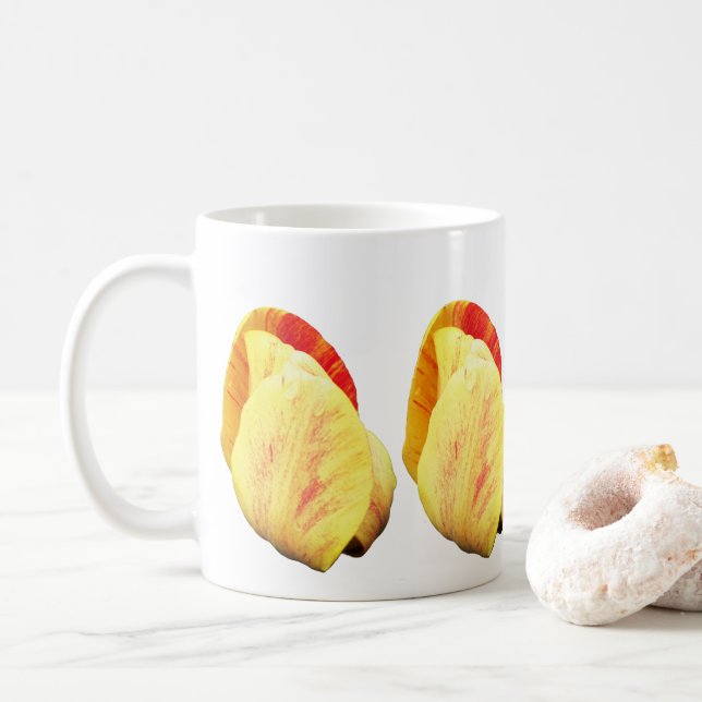 Tulip Flower Petals Raindros Kaffemugg (Med munk)