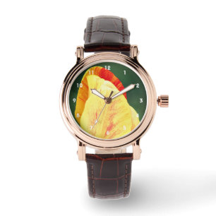 Tulip Flower Petals with Raindrots Close Up Armbandsur
