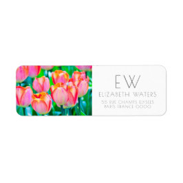 TULIP FLOWER-RETURETIKETTER RETURADRESS ETIKETT