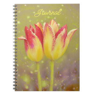 Tulip Flowers Together Art Journal Notebook Anteckningsbok
