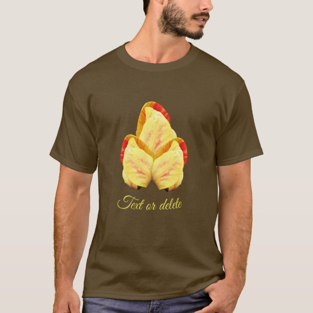 Tulip Flowers Your Text Personlig T Shirt (Framsida)