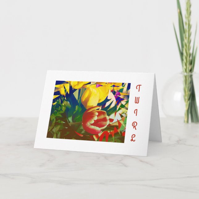 Tulip-födelsedagskort Kort (Framsida)