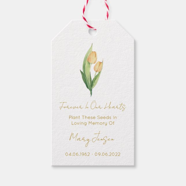 Tulip Fröpaket Begravning Presentkort Presentetikett (Framsidan)