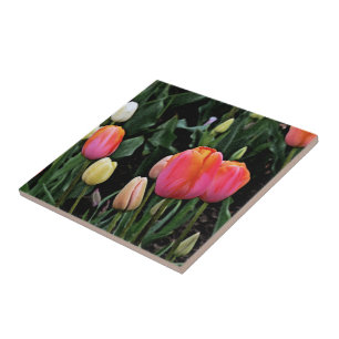 "TULIP GARDEN" CERAMIC TILE/TRIVET KAKELPLATTA