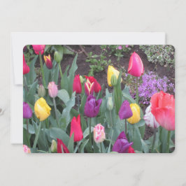 Tulip Garden Flat Helgdag Card Julkort