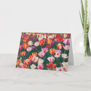 Tulip Garden Flower - tack för ditt kort. Kort