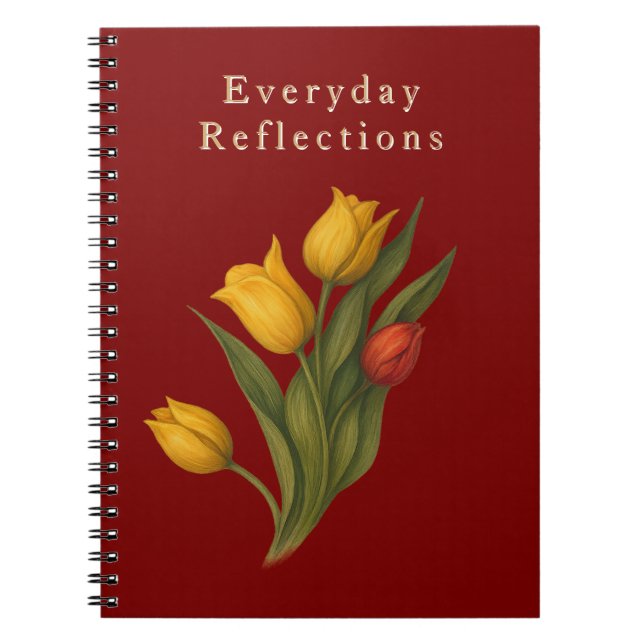 Tulip Garden Reflections — Luxe Journal Anteckningsbok (Framsidan)