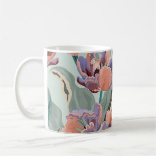 Tulip Garden: Vintage Large Flowers Kaffemugg