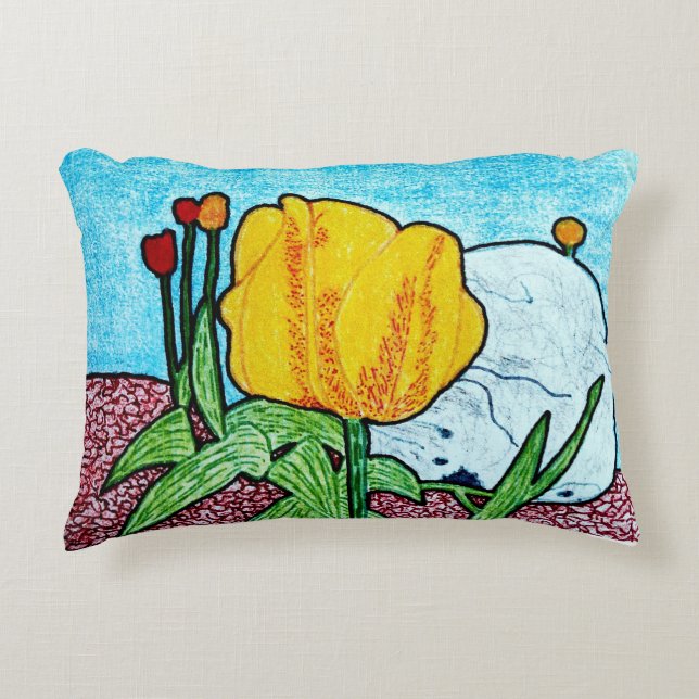 Tulip i Garden Accent Pillow Prydnadskudde (Framsidan)