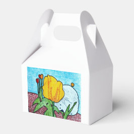 Tulip i Garden Papper Favor Box Presentaskar