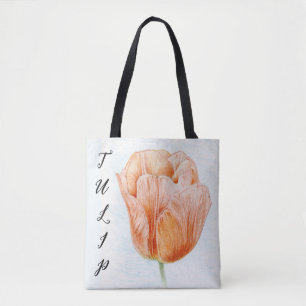 Tulip i Peach Färg Tygkasse