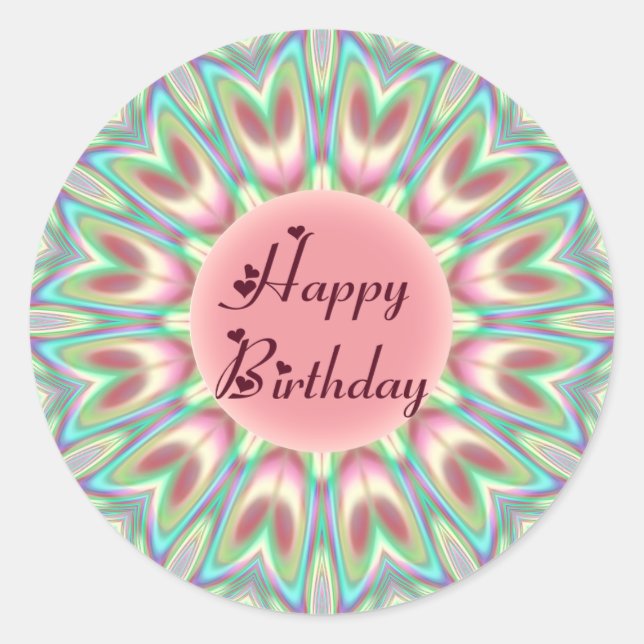 Tulip kaleidoskop runt klistermärke (Framsida)