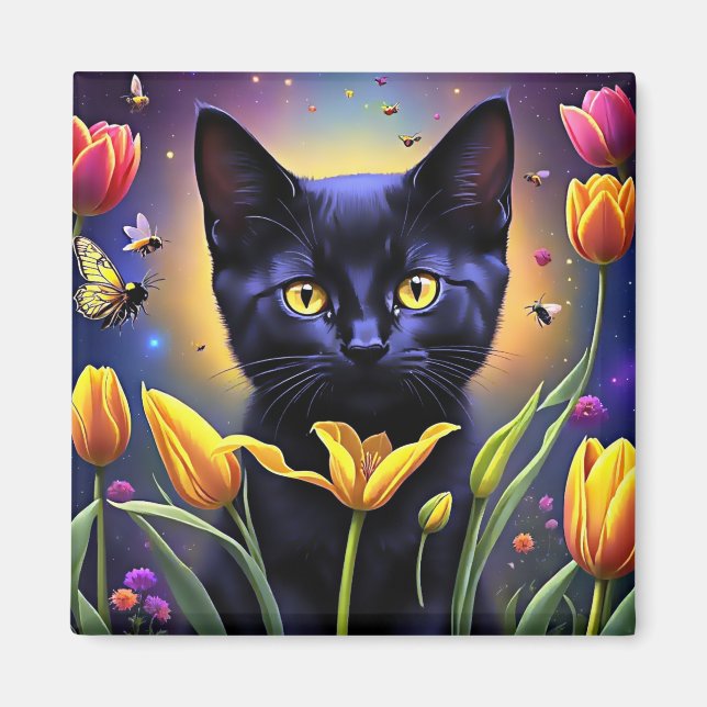 Tulip Kattunge Magnet (Framsidan)