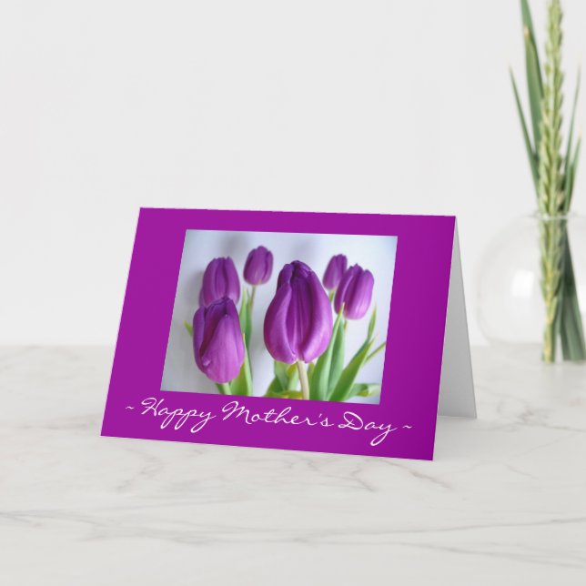Tulip-kort för lycklig Mors dag Kort (Framsida)