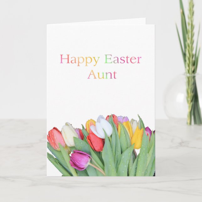 Tulip-kort för moster Glad påsk Helgkort (Framsida)
