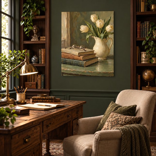 Tulip Läsbord Konsttryck Poster (Unframed paper art print. All texture effects are printed. Room styling props are not included.)