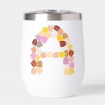 Tulip med flera färg-bokstäver "A"