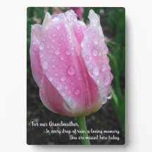 Tulip Memorial Tabletop Plaque med Easel