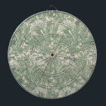 Tulip Mönster (av William Morris) Darttavla<br><div class="desc">Denna formgivning grundar sig på ett tapet mönster som skapats av den brittiske designern William Morris (1834-1896), som är särskilt välkänd och respekterad för sin koppling till rörelsen för konst och hantverk. Det visar en vacker upprepning mönster av breda löv- och blommar-tulpaner i grönt mot bakgrund av grädde-färgad. Det ursprungliga...</div>