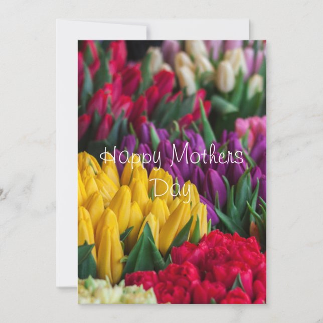 Tulip Mothes Day Card Inbjudningar (Framsida)