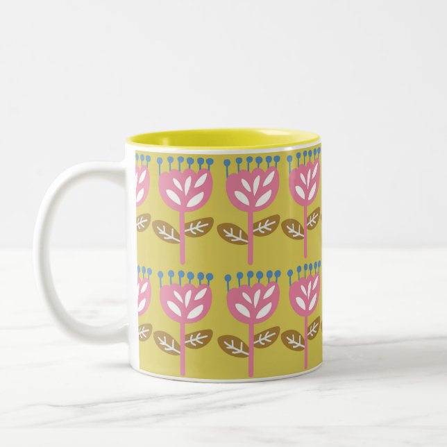 Tulip Mustard Två-Tonad Mugg (Vänster)