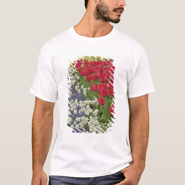 Tulip- och daffodil-trädgård, Keukenhof Gardens Tee Shirt (Framsida)