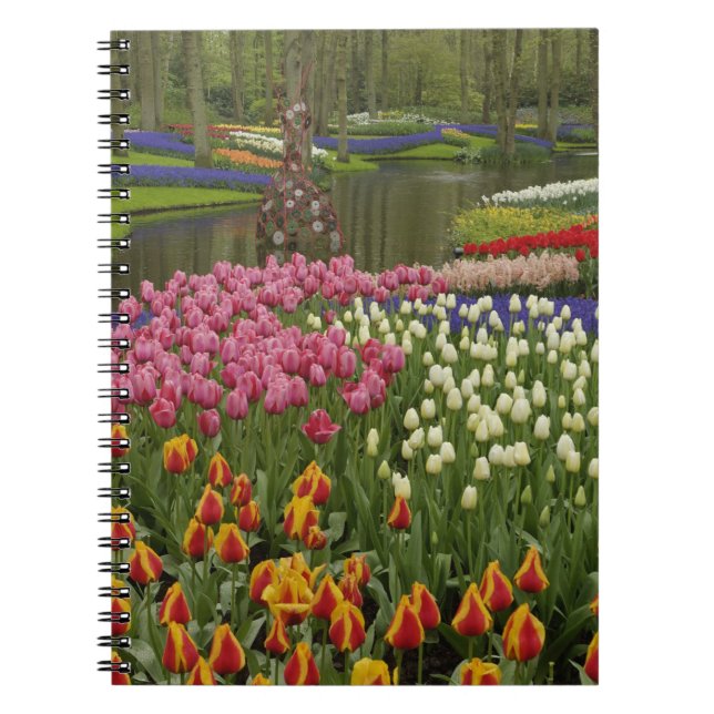Tulip- och hyacint-trädgård, Keukenhof Gardens Anteckningsbok Med Spiral (Framsidan)