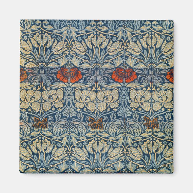 Tulip och Ro Date, Design 1876 William Morris Magnet (Framsidan)