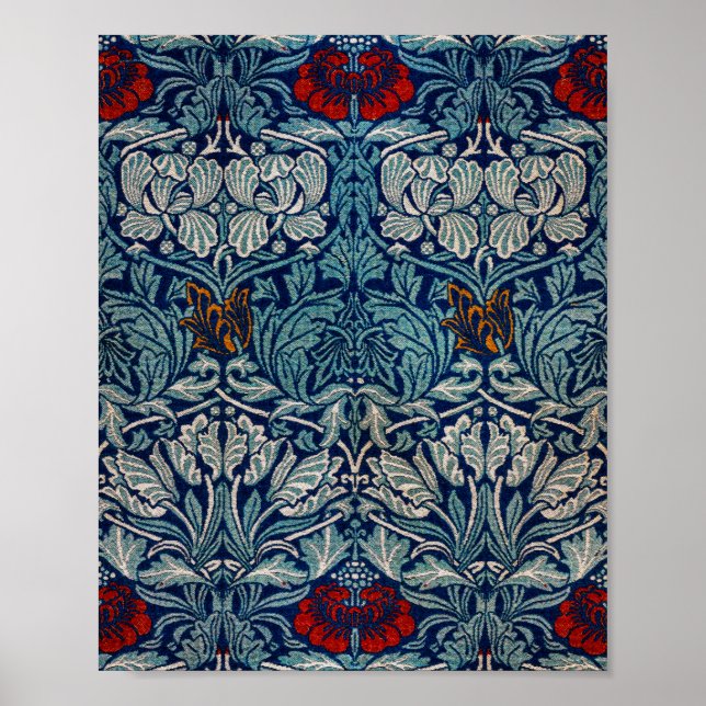 Tulip och Ro, William Morris Poster (Framsidan)