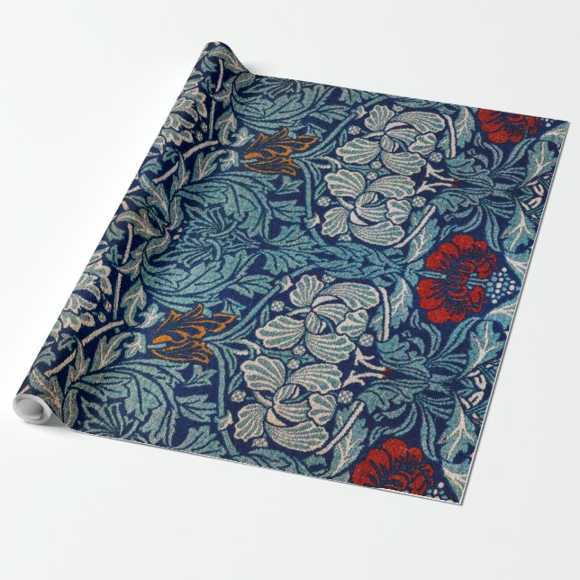 Tulip och Ro, William Morris Presentpapper (Utrullad)