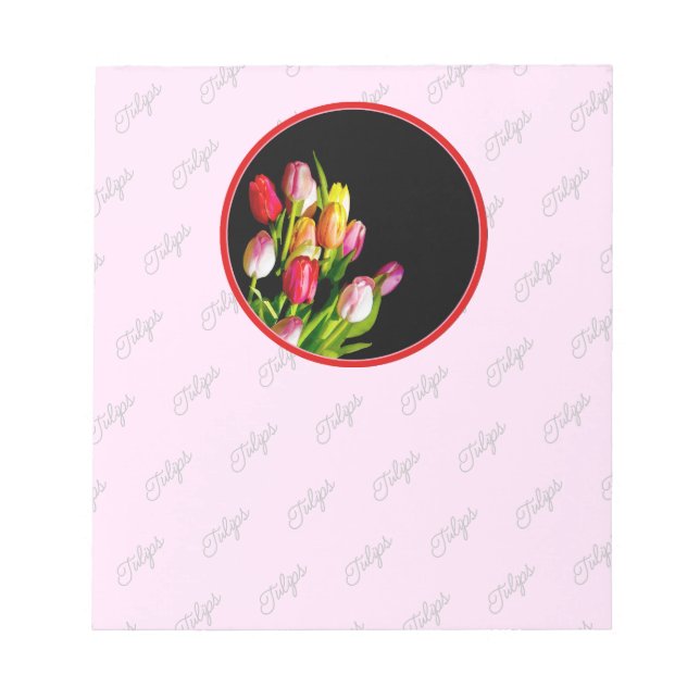 Tulip Painting - Originalfärgsbild Anteckningsblock (Framsida)